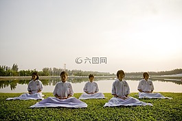 打坐,兒童,學校