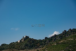 廢墟,山,目的地