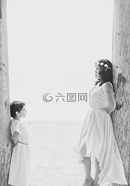 海灘,沙,海洋