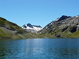 湖,冰川,山