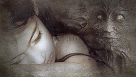 幻想,女孩,睡眠