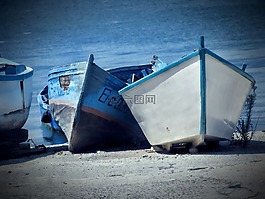 船,部分,海