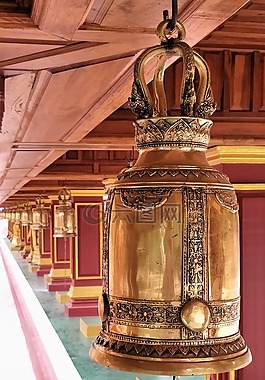 佛教,寺,泰國(guó)的鐘