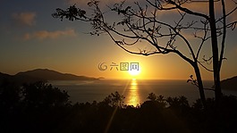 海洋,日出,澳大利亞