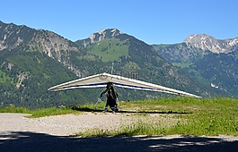 滑翔機(jī),山,景觀