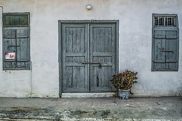 老房子,門,窗口