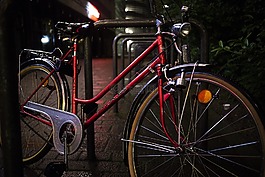 自行車,夜,紅色