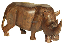 數(shù)字,holzfigur,犀牛