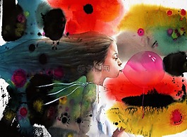 水彩,肖像水彩,藝術