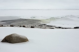 冬季,湾,冰
