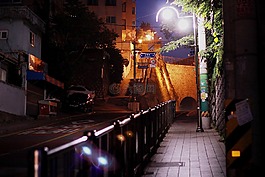 路燈,發(fā)光,虹霓