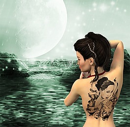 幻想,女孩,性感