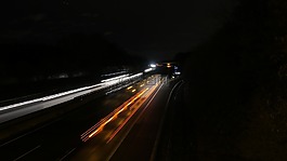 公路,夜,光