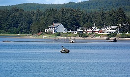 俄勒岡,海岸線,灣