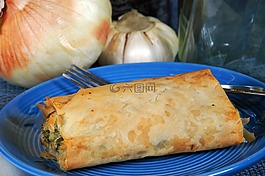 spanakopita,洋蔥,藍(lán)色