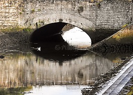 橋,運河,水