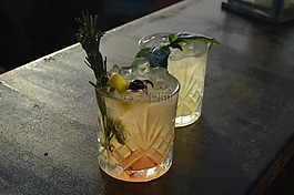 雞尾酒,屋頂,夏天