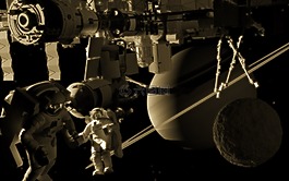 科幻小说,空间,土星
