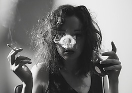 圓,煙,女子