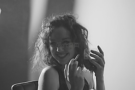 女子,微笑,葡萄酒