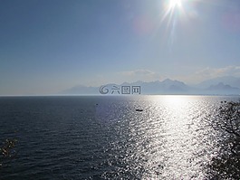 地中海安塔利亞,太陽能,海灘