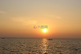 日落,日出,天空