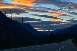 山,戶外,黃昏