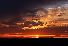 云,abendstimmung,太陽