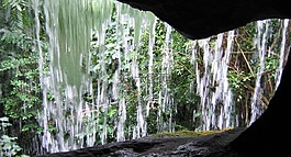 瀑布,天然水,流