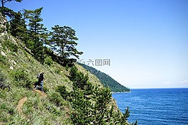徒步旅行,貝加爾,湖