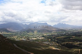 franshhoek,景觀,南非