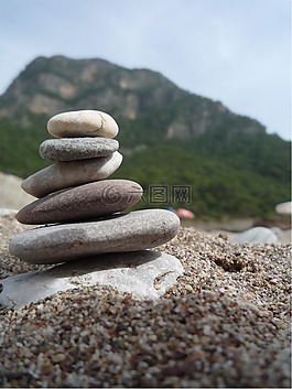 石头,山,平衡