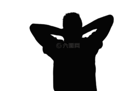 剪影,黑,男孩