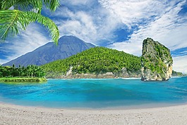島,海灘,奇幻景觀