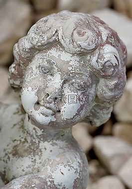 孩子,頭,面對