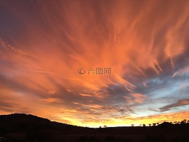 澳大利亚,日落,景观