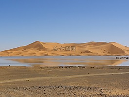 沙漠湖,撒哈拉,濕干