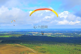 降落傘,懸掛滑翔,飛