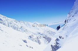 雪山,登山,雪