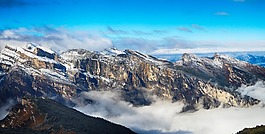 云海,藍天,高山
