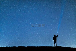 夜间照片,繁星点点的天空,夜晚的天空