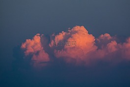云,余辉,橙