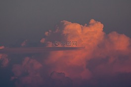 云,余辉,橙