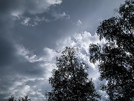 雷暴,天氣,黑暗的天空