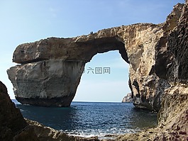 窗口,山,孔