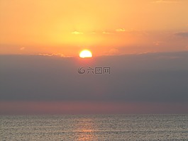 日落,太陽(yáng),海洋