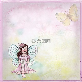 女孩,仙女,微笑