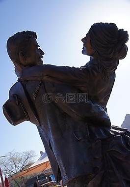 雕像,夫婦,愛