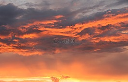 天空,日落,红色
