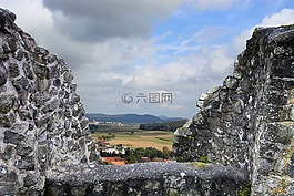 城堡,墙,城堡的墙上